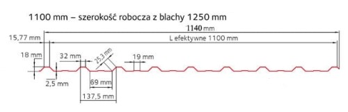 T-18 (1,1).Blacha trapezowa T18 tanio 0,5 mm powlekana – blacha dachowa mix kolorów | cena | na dach i płot