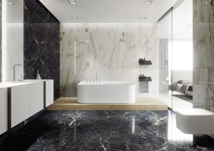 Płytka ścienna, podłogowa, gresowa Inferno Nero Poler 59,7x59,7