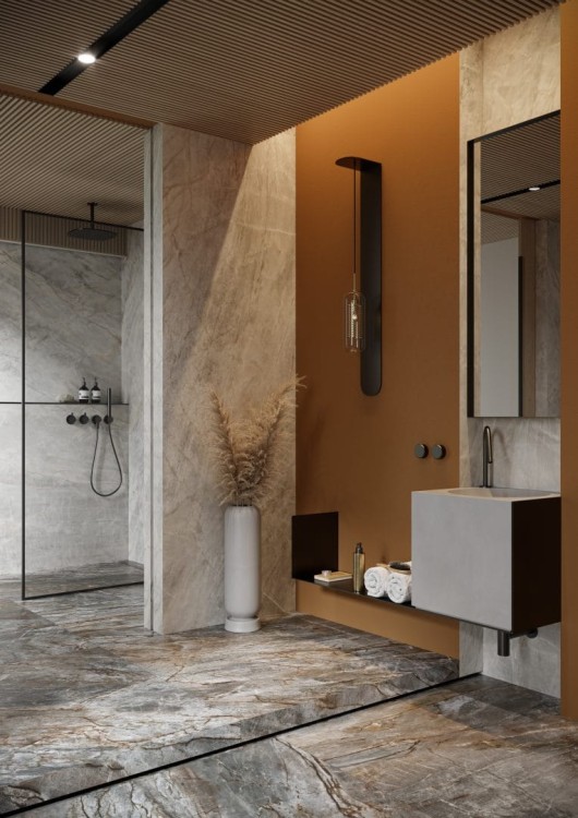 Płytka podłogowa, ścienna Cerrad szara marmurowa Brazilian Quartzite 59.7x119.7