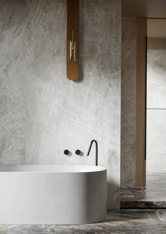 Płytka podłogowa, ścienna Cerrad szara marmurowa Brazilian Quartzite 59.7x119.7